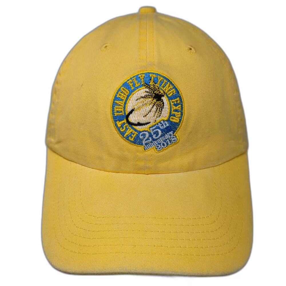 Fahrenheit Baseball Cap Hat Yellow Blue OSFM East Idaho Fly Tying Expo 2013 25th